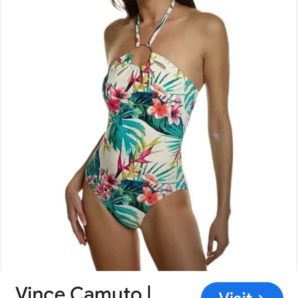Vince Camuto Women’s Tropical Floral One Piece Swimsuit - Picture 1 of 11